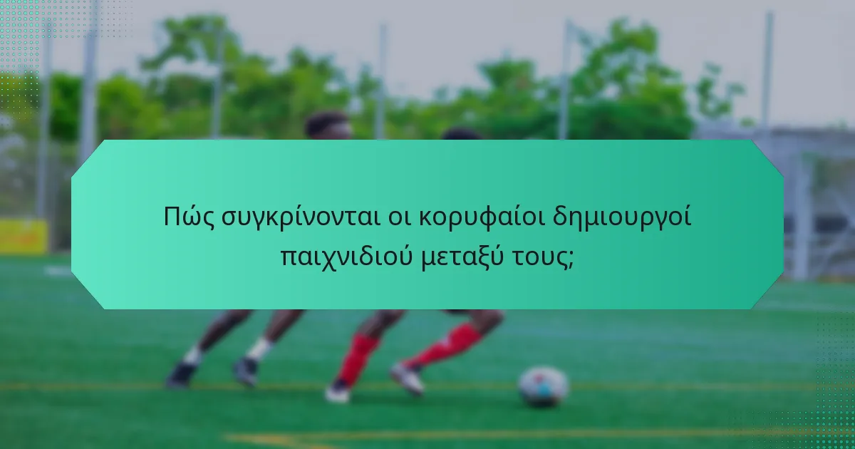 Πώς συγκρίνονται οι κορυφαίοι δημιουργοί παιχνιδιού μεταξύ τους;